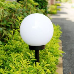 Napelemes gömblámpa – 6 db-os szett, 33 cm, hideg fehér LED
