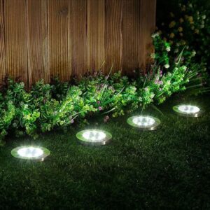 Napelemes süllyeszthető szegélylámpa – 4 db, 8 LED