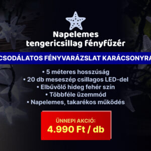 Napelemes tengeri csillag LED fényfüzér – 5 m